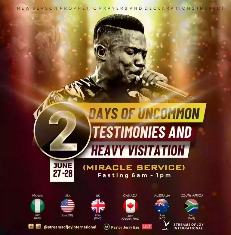 ?2 DAYS OF UNCOMMON TESTIMONIES AND HEAVY VISITATION SERVICE – 28th June 2022