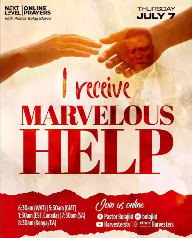 ? Next Level Prayers || I Receive Marvelous Help || Pst Bolaji Idowu || 7th July 2022