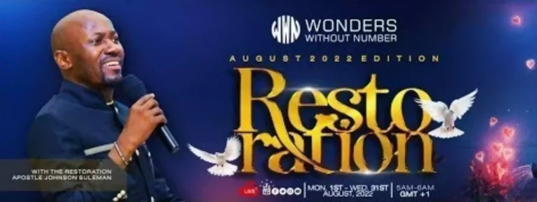 ?Apostle Suleman LIVE::?RESTORATION!!! (WWN Day18- August Edition) 24th August 2022