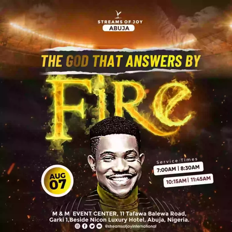 ?THE GOD THAT ANSWERS BY FIRE || SUNDAY SERVICE || – 7TH AUGUST 2022