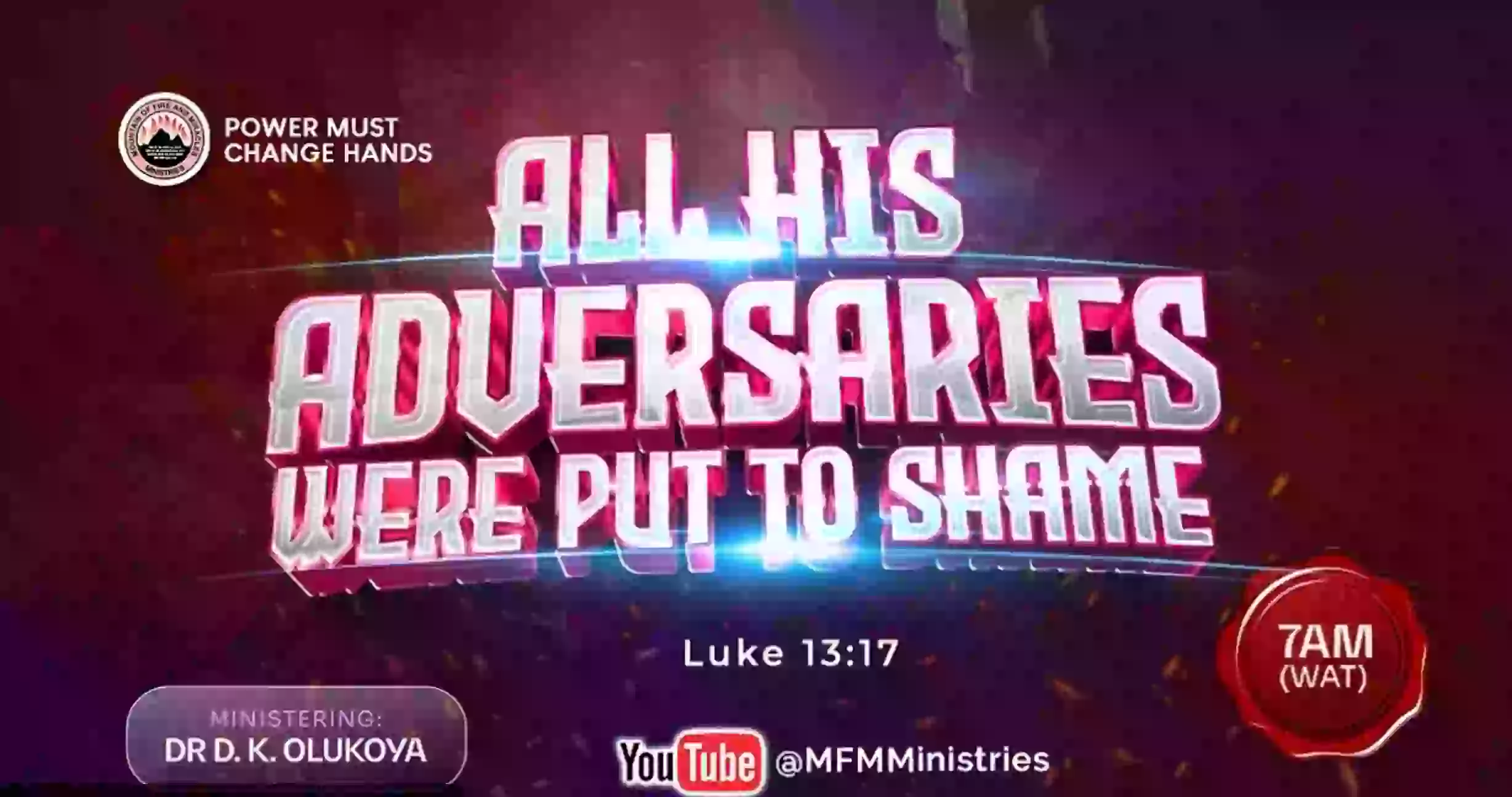 POWER MUST CHANGE HANDS PRAYER POINTS 2024 PMCH
